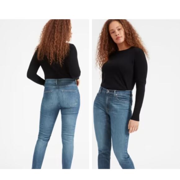 Everlane Size 30 The High Rise Skinny Light Wash Jeans Denim Sustainable Casual - Picture 1 of 8